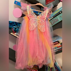 Pink and Orange Kids Fairy Costume